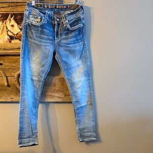 Rock Revival Women's Faded Blue Skinny Jeans